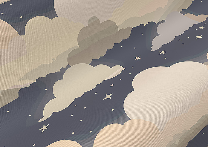 Cloudy Cosmos, Twinkle Grey - Roller Blind - Image 4